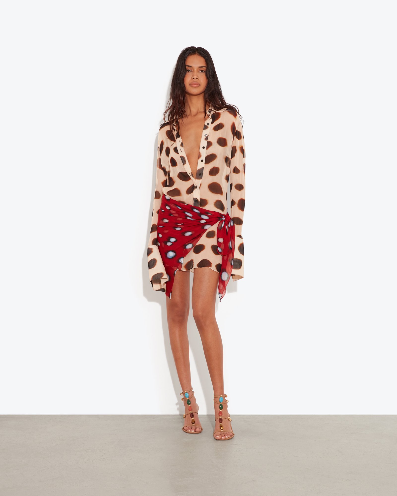 NILAH SHIRT DRESS ANIMAL